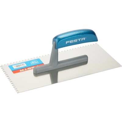 Hladítko FESTA nerez dřevěná rukojeť 280x130mm Zub: E6 ( 6 x 6 mm ) 31111