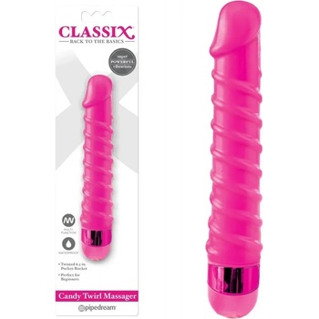 Image 1 of Вибратор със спираловиден дизайн 17см. - Classix Candy Twirl Massager (PIPE197811)