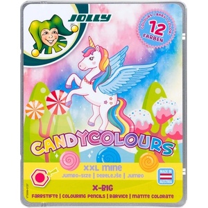 Jolly X-Big Candy Colours Комплект цветни моливи от 12 части с много голяма дебелина 3099-0137 (3099-0137)