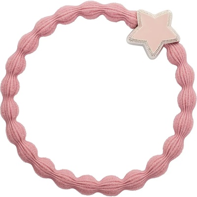 By Eloise London Enamel Silver Star Ластик за коса за жени цвят Champagne Pink
