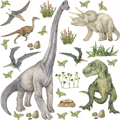 AG Design DKS3821 Samolepicí dekorace Dinosauři, rozměry 30 x 30 cm