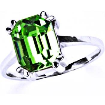 Čištín Stříbrný prsten s krystalem peridot T 1201