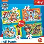 Trefl Paw Patrol 4in1 Puzzles Cheerful Paw Patrol Team Trefl 34346