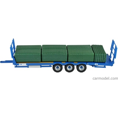 Britains Accessories Trailer Bale Throw Wagon Carrello Trasporto Fieno Modré Dřevo 1:32