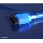 Akasa Кабел SATA конектор Akasa 100cm клип UV 90° син AK-CBSA01-10BV (AK-CBSA01-10BV)