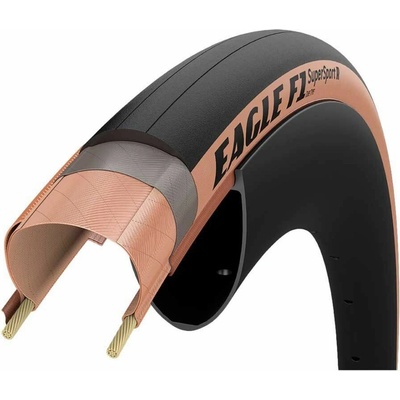 Rubber Kinetics Corp. Eagle F1 SuperSport R, Tubeless Complete 700x28 / 28-622, Black/transparent