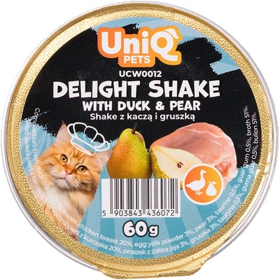 Uniq Pets Fruity Shake Duck Pear 60g - кремообразна храна за котки