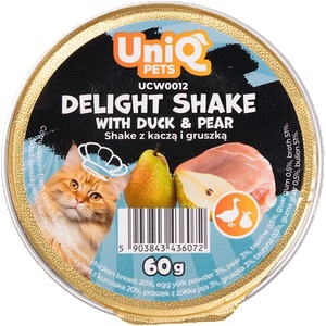 Uniq Pets Fruity Shake Duck Pear 60g - кремообразна храна за котки