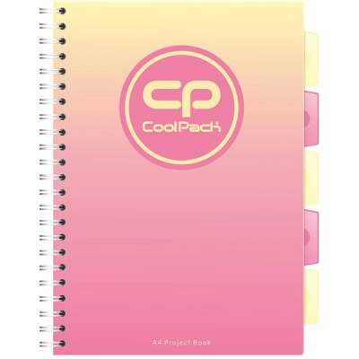 CoolPack 3Z ZÁPISNÍK A4 NA SPIRÁLE GRADIENT ružovo žltý pastelový