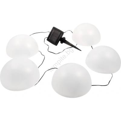 MILAGRO LED RGB Соларна лампа HEMI LED/0, 1W/1, 2V 600 mAh IP44 бял (MI2622)