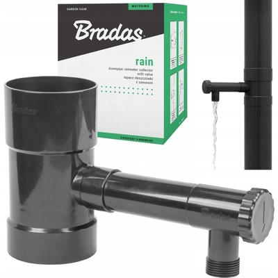 Bradas Lapač Sběrač dešťové vody s ventilem 100 mm černý