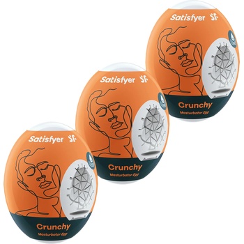 Image 1 of Satisfyer Masturbator Egg Set Crunchy 3 pack