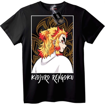 NOONEBRAND Тениска Kyojuro Rengoku Аниме - 2XL, Black