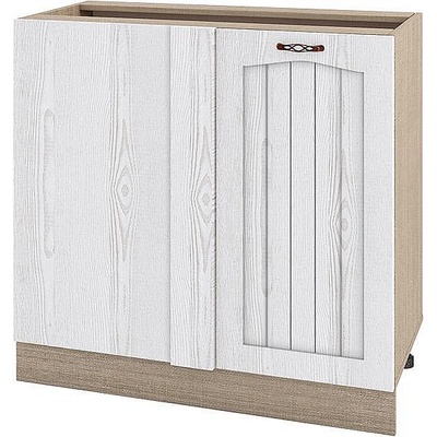 ИРИМ Долен ъглов кухненски шкаф Сити МФ-Бяло фладер-04-92 ляв 90 см