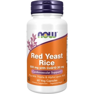 NOW Red Yeast Rice 600 mg with CoQ10 30 mg [60 капсули]