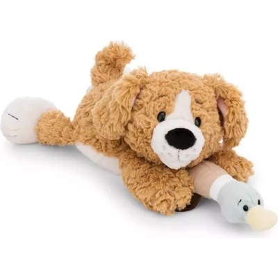 NICI Ници: Плюшен кученце и пате, кафяво, легнало - 30 см (62149)