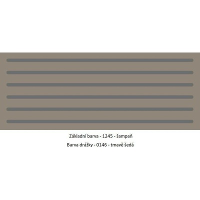 Dollken Schodová PVC hrana TK New Generation A 40, 250cm 1245/0146 champagne/tm. šedá u