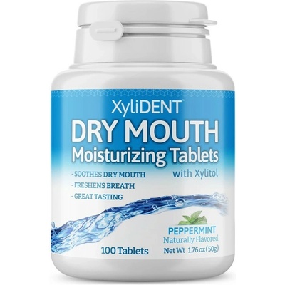 XyliDENT zvlhčující pastilky peppermint 100 ks