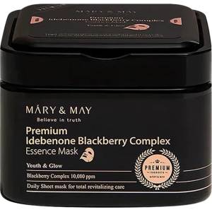 Mary&May Premium Idebenone Blackberry Complex Essence Mask - Антиоксидантна маска с идебенон 20бр/250г