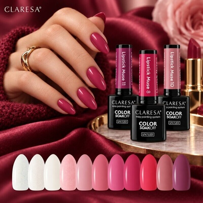 CLARESA hybridný gél lak Lipstick Muse limitovaná edícia 5g