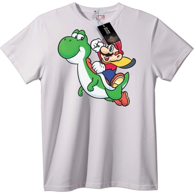 NOONEBRAND Тениска Mario и Yoshi - M, White