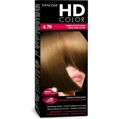 FARCOM HD color, Боя за коса, Номер 6.78, Тъмно русо какао