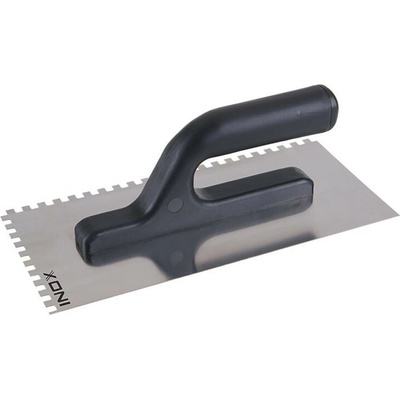Zúbkovaná stierka 125 x 270 mm inox s plastovou rukoväťou 6 x 6 mm