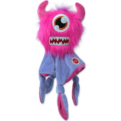 DF Monsters chlupaté strašidlo růžové pískací s dečkou 28 cm