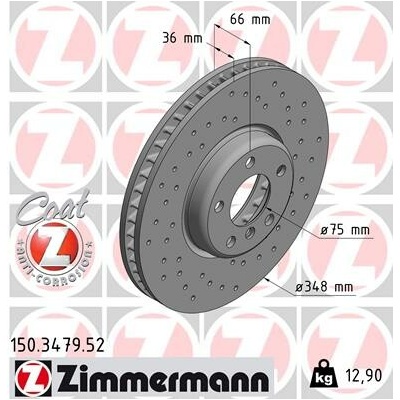 Brzdový kotúč ZIMMERMANN 150.3479.52 (150347952)