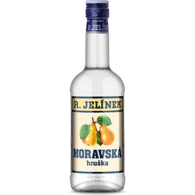 Rudolf Jelínek Hruška Moravská 40% 0,5 l (čistá fľaša)