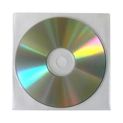 Obálka na 1 ks CD, polypropylen, průsvitná, bez klopy, 100-pack, cena za 1 ks