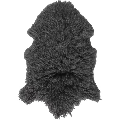 Esbeco Dekoračná kožušina Tibet, pravá ovčia koža, 100 × 70 cm, tmavošedá, FA11001301TDG
