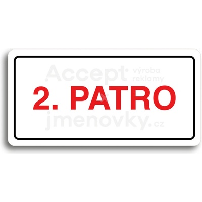 ACCEPT Piktogram 2. PATRO - bílá tabulka - barevný tisk
