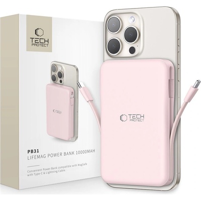 Tech-Protect PB31 LifeMag MagSafe 10000mAh růžová