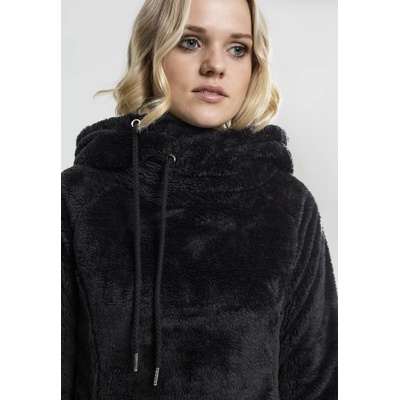Urban Classics Women's Long Teddy Hoody Black