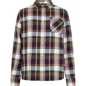 KnowledgeCotton Apparel Мъжка риза с копчета KnowledgeCotton Apparel Regular Light Flannel Checkered Shirt - Blue Check - размер XXL (033-2933-0115)