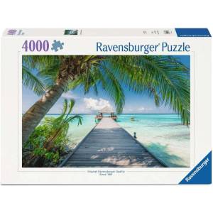 Ravensburger Пъзел Ravensburger от 4000 части - Мечтан плаж на Малдивите (12001737)