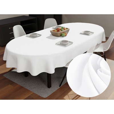 Biante oválny obrus Rongo RG-031 Studený biely 140x200cm