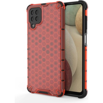 Wozinsky Honeycomb брониран калъф със силиконова рамка за Samsung Galaxy A12/Galaxy M12 - Червен KP10256 (10256)