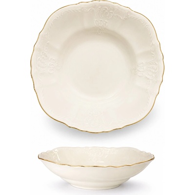 Thun Bernadotte mísa kompotová ivory zlatá linka 230 mm