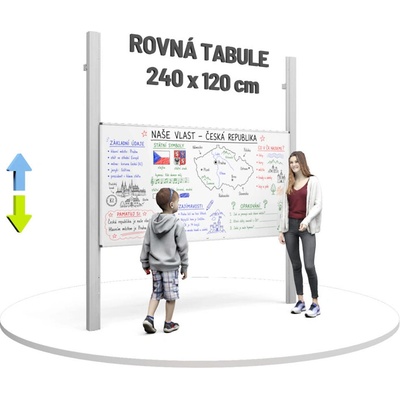 Consulta Keramická magnetická tabule 240 x 120 cm bílá PRO-T240120PY