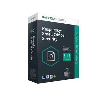 Kaspersky Small Office Security - 5 PC, 5 Телефон, 1 сървър/ 1 година електронен лиценз