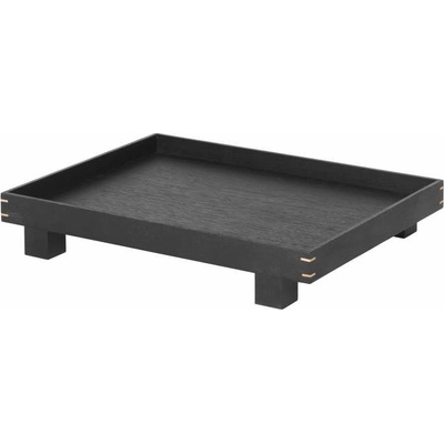ferm LIVING Servírovací podnos BON 36x28cm černá dřevo
