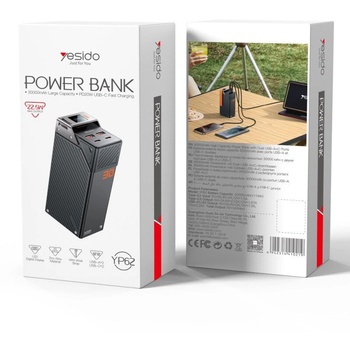 RIVACASE Powerbank 30000 mAh 22, 5 W USB-C Черно