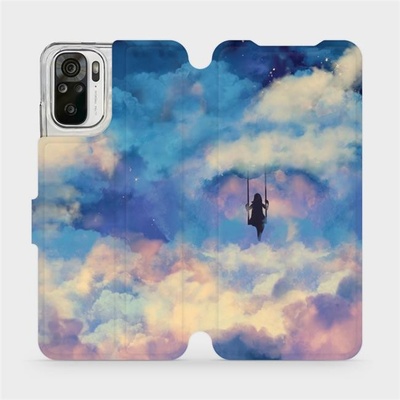 Pouzdro Mobiwear Flipové Xiaomi Redmi Note 10 - MR09S Dívka na houpačce v oblacích