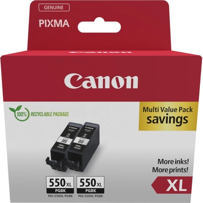 Canon Комплект 2 глави за Canon Pixma MG7100/IP8700/MG6400/IX6800 Series - Ink - HIGH CAPACITY - /550/ - PGI550XL (PGI-550XL) / 6431B010 - Black - XL - Double pack - PN 6431B010 (6431B010)