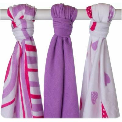 XKKO BMB Bambusová plienka 70x70 Lilac MIX 3ks