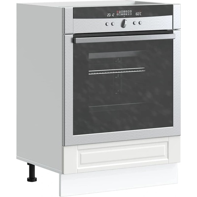 vidaXL Шкаф за фурна, Porto, бял, инженерно дърво (853997)