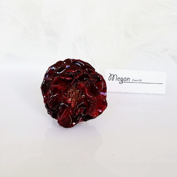 Meganflo Пръстен "Триизмерна роза бордо