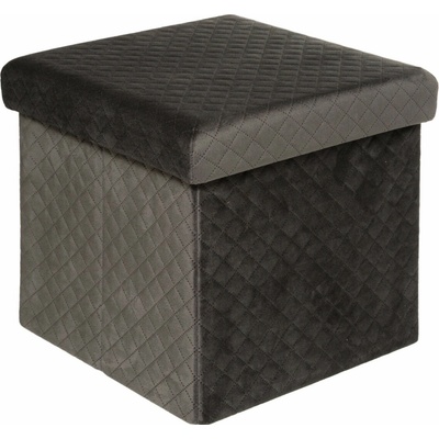 5five Simply Smart Skladací puf s úložným priestorom, 31 × 30 × 31 cm, hnedý